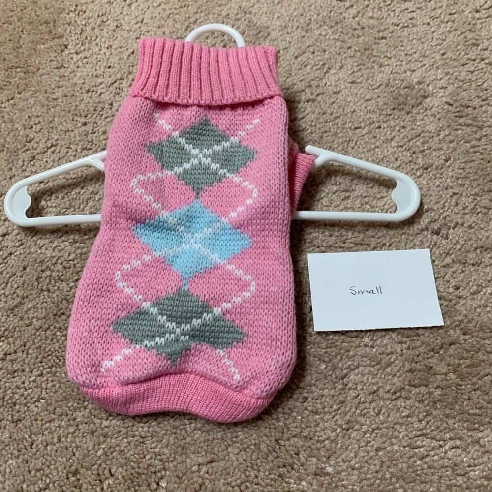 Small Pink Pet Sweater
